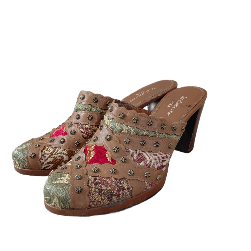 Liz Claiborne Patchwork Multicolor Embroidered Ta… - image 13